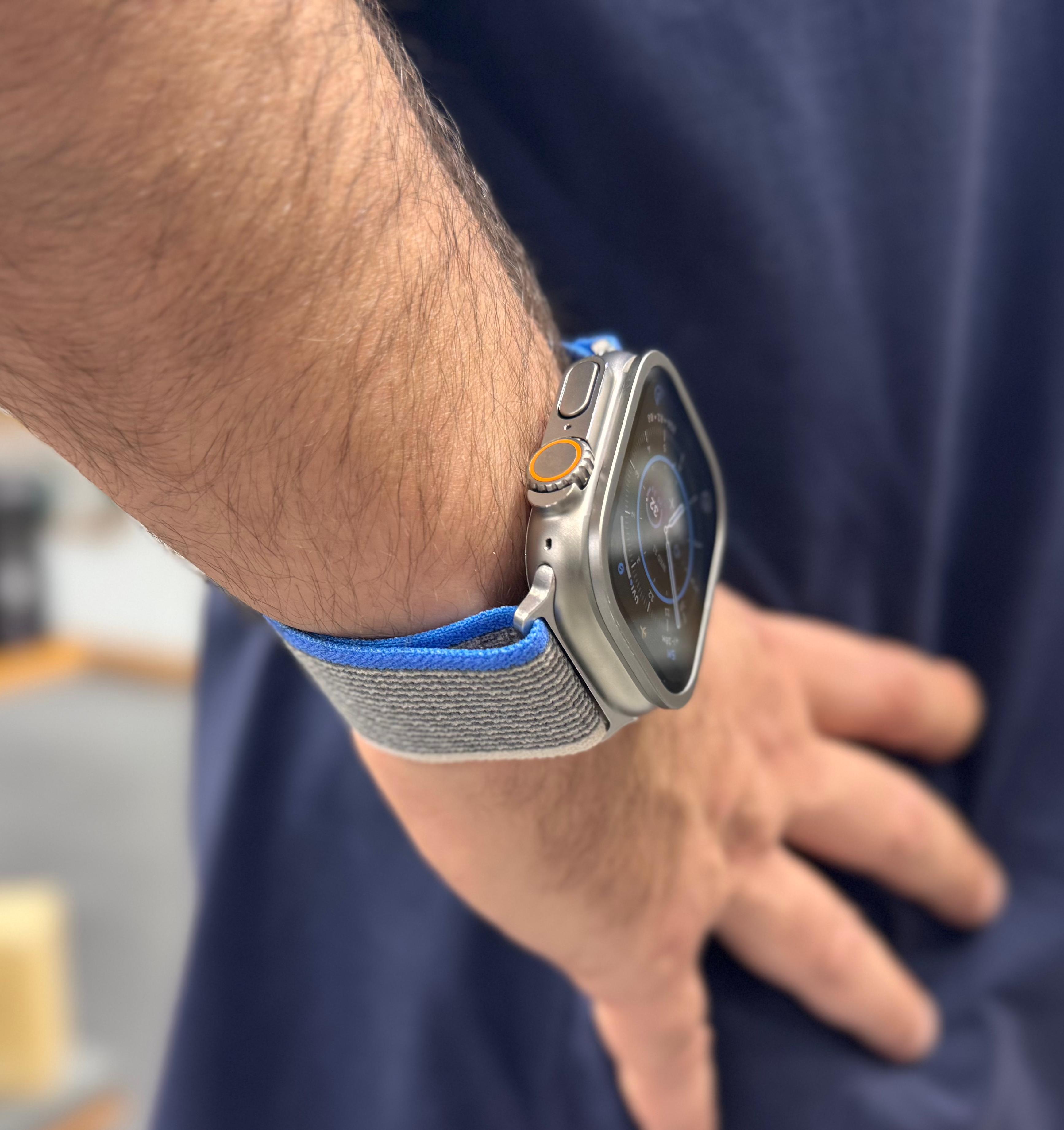 LZEL 42/44/45/46/49MM AvalonFlex Nylon Watch Band | Blue/Gray LZEL 42/44/45/46/49MM AvalonFlex Nylon Watch Band | Blue/Gray